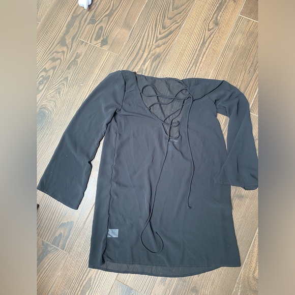 Black Sheer Swim Coverup by ModCloth - Picture 2 of 4